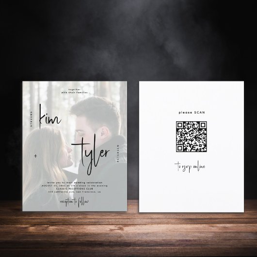 De foto QR van de begroting allen in één trouwuitn