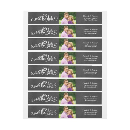 De Foto Rustige Script Chalkboard slaat de datum o (Vel)