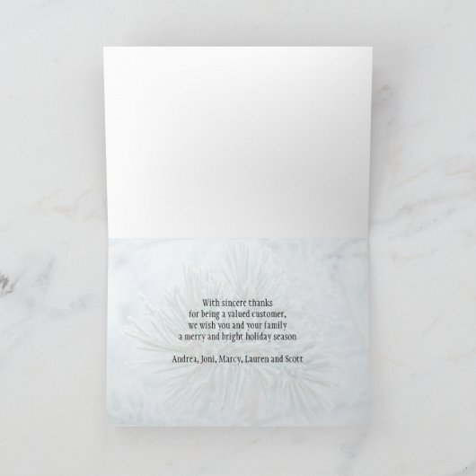 De Foto Vakantie van de bedrijfs van Kerstmis Feestdagen Kaart (Binnen)