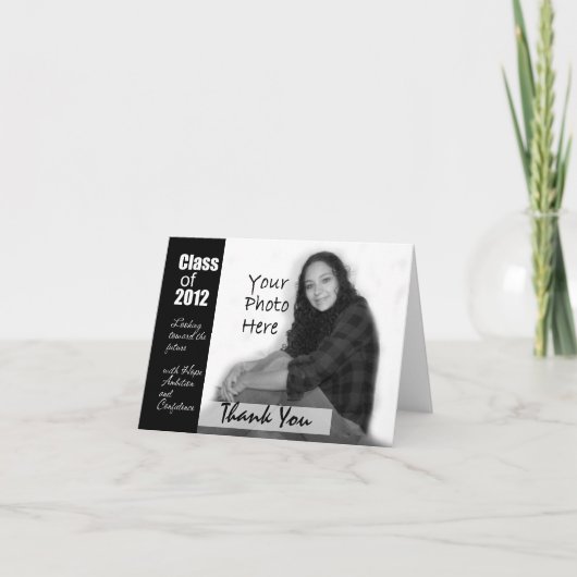 De Foto van afstuderen dankt u kaardt Bedankkaart (Voorkant)