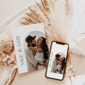 De Foto van Boho sparen de Datum, minimalistisch s Kaart