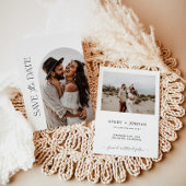 De Foto van Boho sparen de Datum, minimalistisch s Kaart