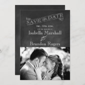 De Foto van Chalkboard sparen de Datum Save The Date (Voorkant / Achterkant)