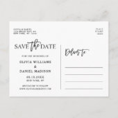 De Foto van Chic & Modern sparen de Datum Aankondigingskaart (Achterkant)