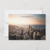 De Foto van Chicago - 3x5 sparen de Datum Save The Date (Achterkant)