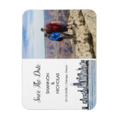 De Foto van Chicago Skyline Verloving sparen de Da Magneet (Verticaal)