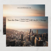 De Foto van Chicago - sparen de Datum Save The Date (Voorkant / Achterkant)