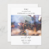 De Foto van de begroting Modern Monogram sparen de (Voorkant / Achterkant)