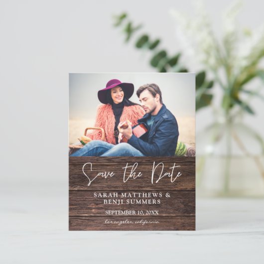 De Foto van de begroting op Hout B Rustic sparen d (Staand voorkant)