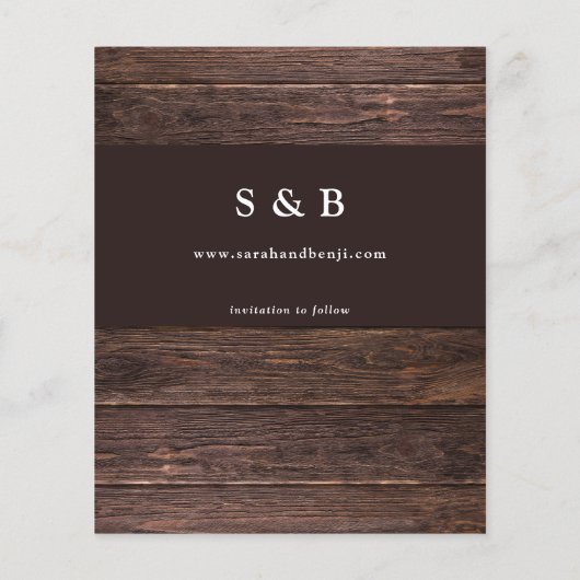 De Foto van de begroting op Hout B Rustic sparen d Flyer (Achterkant)