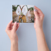 De Foto van de begroting sparen de Datum Flyer (Hand)