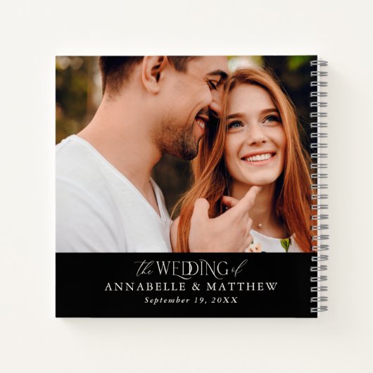 De foto van de begroting trouwt het manuscript typ notitieboek (Achterkant)