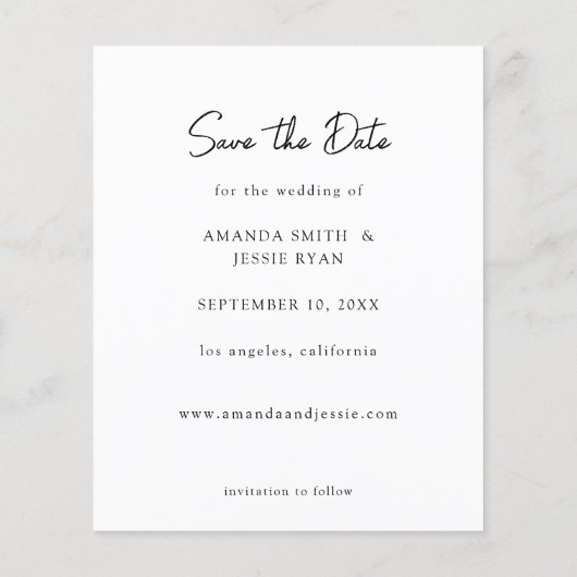 De Foto van de begroting - Verticaal sparen Datum  Flyer (Achterkant)