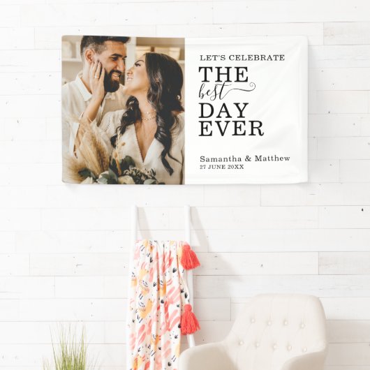 De foto van de beste dag van het huwelijk spandoek (Insitu)