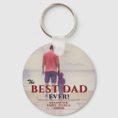 De foto van de beste vader ooit van de Typografie  Sleutelhanger (Voorkant)