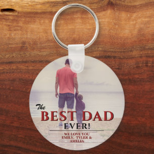 De foto van de beste vader ooit van de Typografie  Sleutelhanger