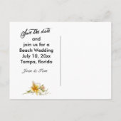 De Foto van de Bestemming van het strand sparen de Aankondigingskaart (Achterkant)