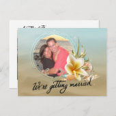 De Foto van de Bestemming van het strand sparen de Aankondigingskaart (Voorkant / Achterkant)