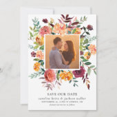 De Foto van de Bloemen van de herfst sparen de Dat Kaart (Voorkant)