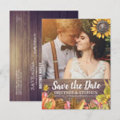 De foto van de bruiloft bewaart de datum waarop Ma Briefkaart (Voorkant / Achterkant)