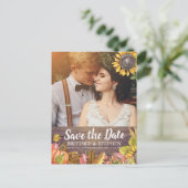 De foto van de bruiloft bewaart de datum waarop Ma Briefkaart (Staand voorkant)