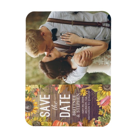 De foto van de bruiloft bewaart de datum waarop Ma Magneet (Verticaal)