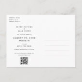 De Foto van de douane bewaart de Datum nodigt Brie Aankondigingskaart (Achterkant)