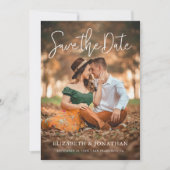 De Foto van de douane bewaart de DatumBieden nodig Save The Date (Voorkant)