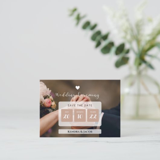 De Foto van de douane bewaart de Uitnodiging van d Informatiekaartje (Staand voorkant)