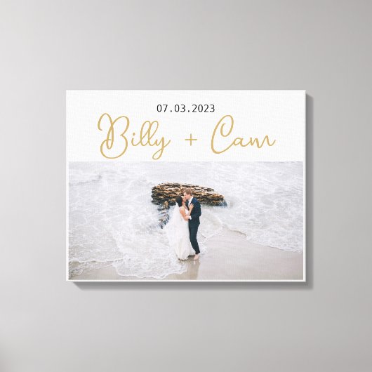 De foto van de douane herinnert zich dit moment canvas afdruk (Voorkant)