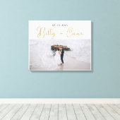 De foto van de douane herinnert zich dit moment canvas afdruk (Insitu (Houten vloer))