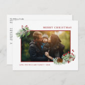 De Foto van de Douane van het Groen van Kerstmis Feestdagenkaart (Voorkant / Achterkant)