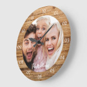 De Foto van de familie met de Moderne Grote Klok v (Hoek)