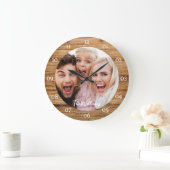 De Foto van de familie met de Moderne Grote Klok v (Huis)