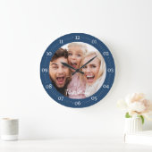 De Foto van de familie met de Moderne Grote Klok v (Huis)