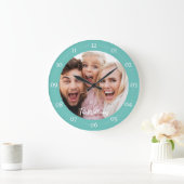 De Foto van de familie met de Moderne Grote Klok v (Huis)