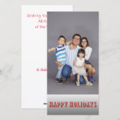 De Foto van de familie Prettige feestdagen met de Feestdagenkaart (Voorkant / Achterkant)