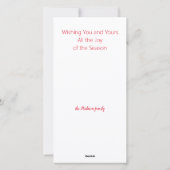 De Foto van de familie Prettige feestdagen met de Feestdagenkaart (Achterkant)