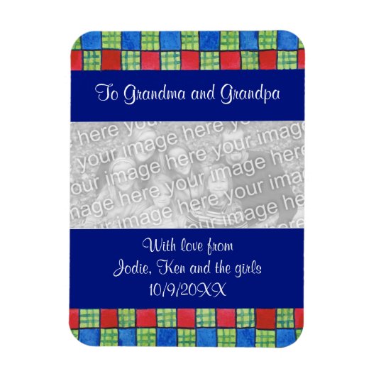 De Foto van de familie uploadt Fridge Magnet Magneet (Verticaal)