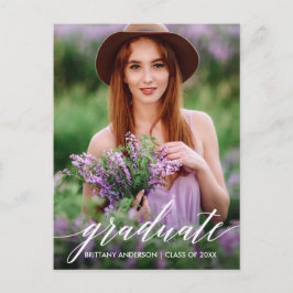 De Foto van de GraduPartij van de Graduatie van he Uitnodiging Briefkaart