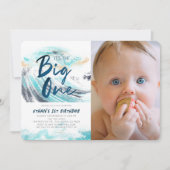 De foto van de grote blauwe golf op de eerste verj kaart (Voorkant)