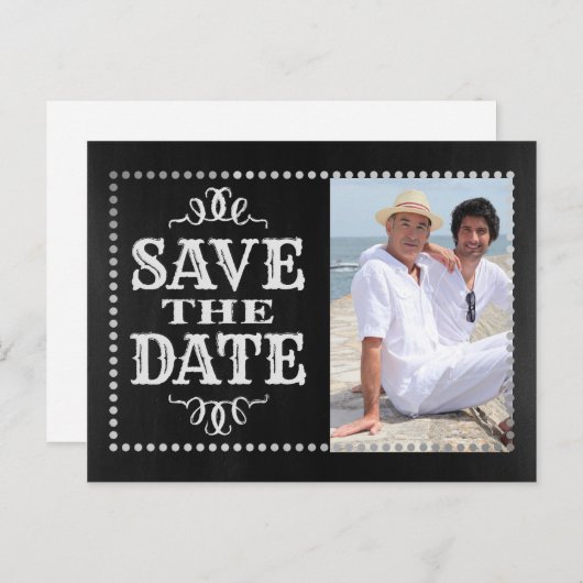 De Foto van de homepage bewaart de Datum Aankondigingskaart (Voorkant / Achterkant)