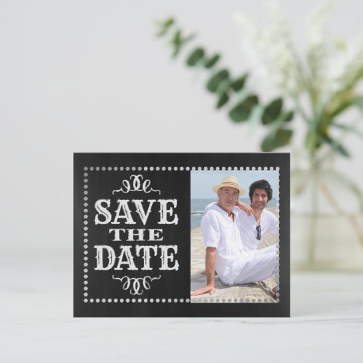 De Foto van de homepage bewaart de Datum Aankondigingskaart (Staand voorkant)