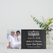 De Foto van de homepage bewaart de Datum Save The Date (Staand voorkant)