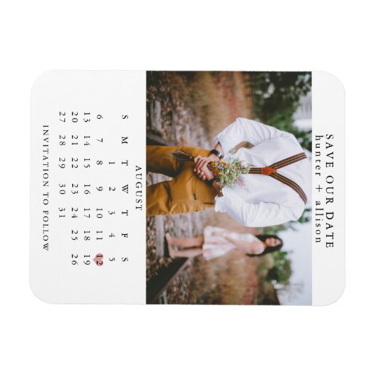 De Foto van de Kalender bewaart de Datum | Magneet (Horizontaal)