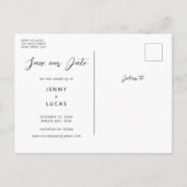 De foto van de kalender sparen de Uitnodiging van  (Achterkant)