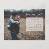 De foto van de kalender sparen de Uitnodiging van  (Voorkant)