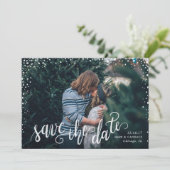 De Foto van de kalligrafie sparen de Datum Save The Date (Staand voorkant)