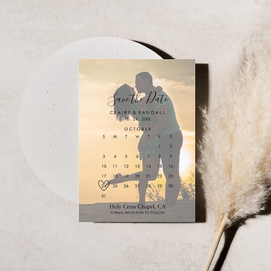 De Foto van de Kalligrafie sparen de Kalender van  Save The Date