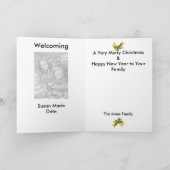 De Foto van de Kerstman van Eerste Kerstmis van de Feestdagen Kaart (Binnen)